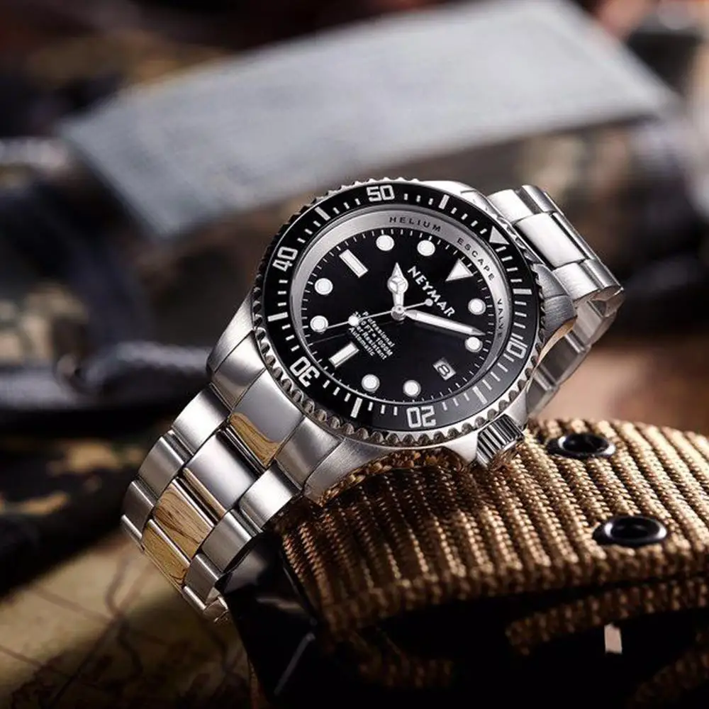NEYMAR 1000M diver watch professional piece with ETA 2824 movement and sapphire glass