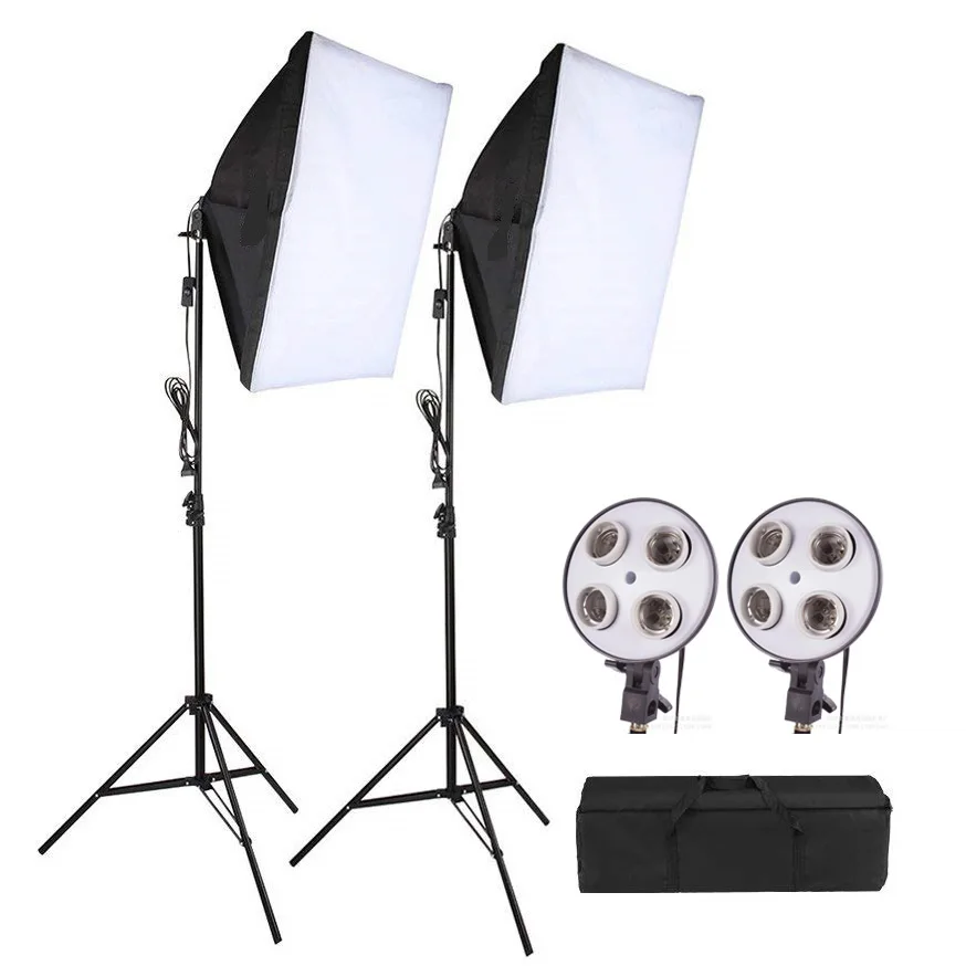 Photography equipment four lamp holder soft light box set photography light box E27 ceramic studio fill light