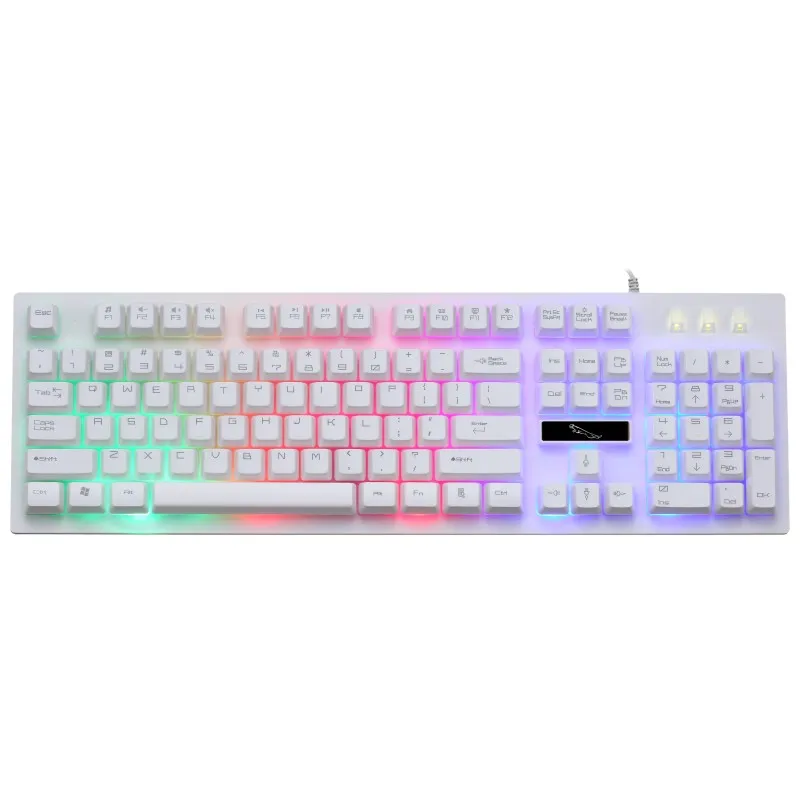 Gaming Keyboard LED Hybrid Backlit 104 Key USB Wired Keyboard Waterproof Mechanical Keyboard
