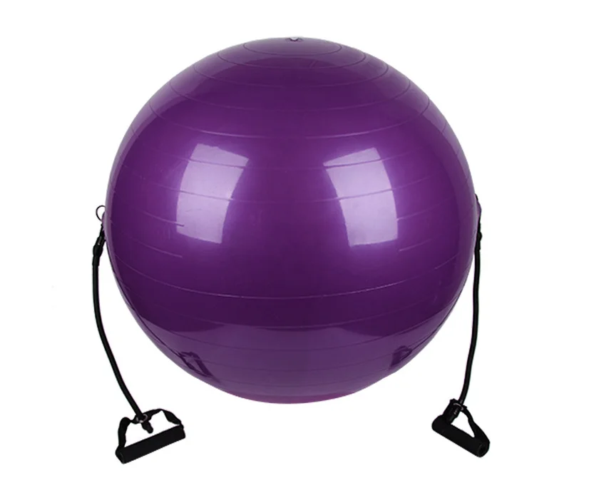 65cm pilates fitness exercise ball massage gym ball with strap