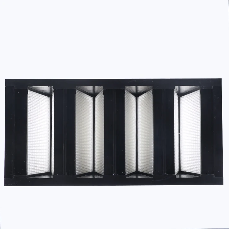 High quality Large dust holding V type fiberglass HEPA Air Filter with wholesale price