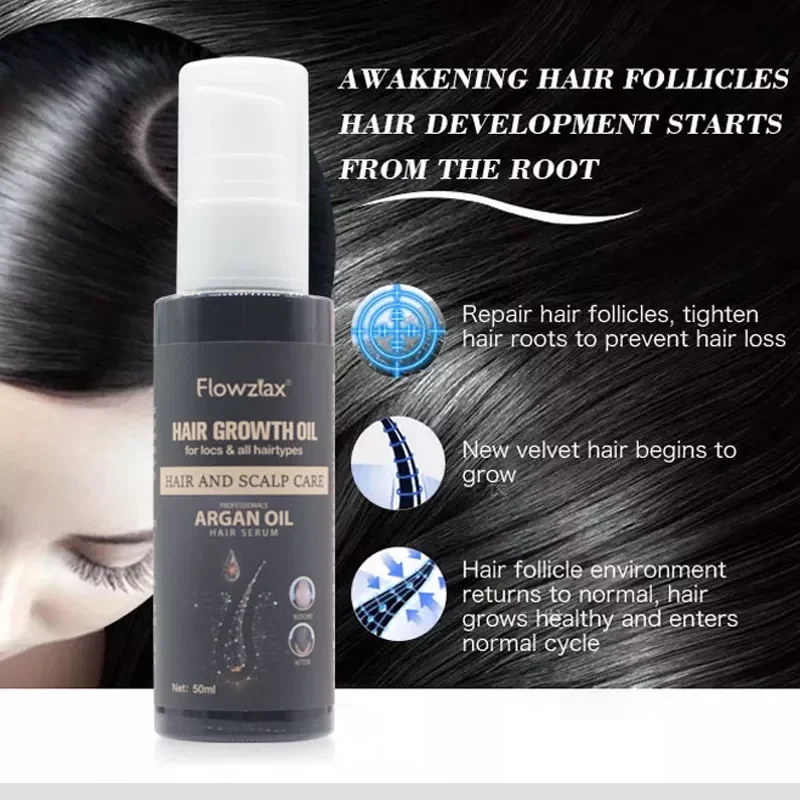 Private Label Natural Organic Vegan Treatment for Baldness Hair Growth Essential Oil Herbal Anti-Hair Loss Hair Growth Oil