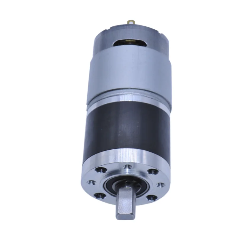 Hot selling low cost D775 carbon brushed dc motor with smooth planetary gear