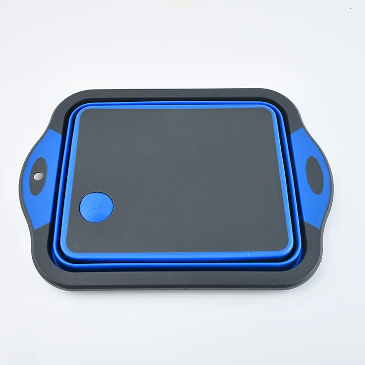 Kitchen Collapsible Chopping Board XL Food Grade Plastic and Collapsible Wash Basin for Camp