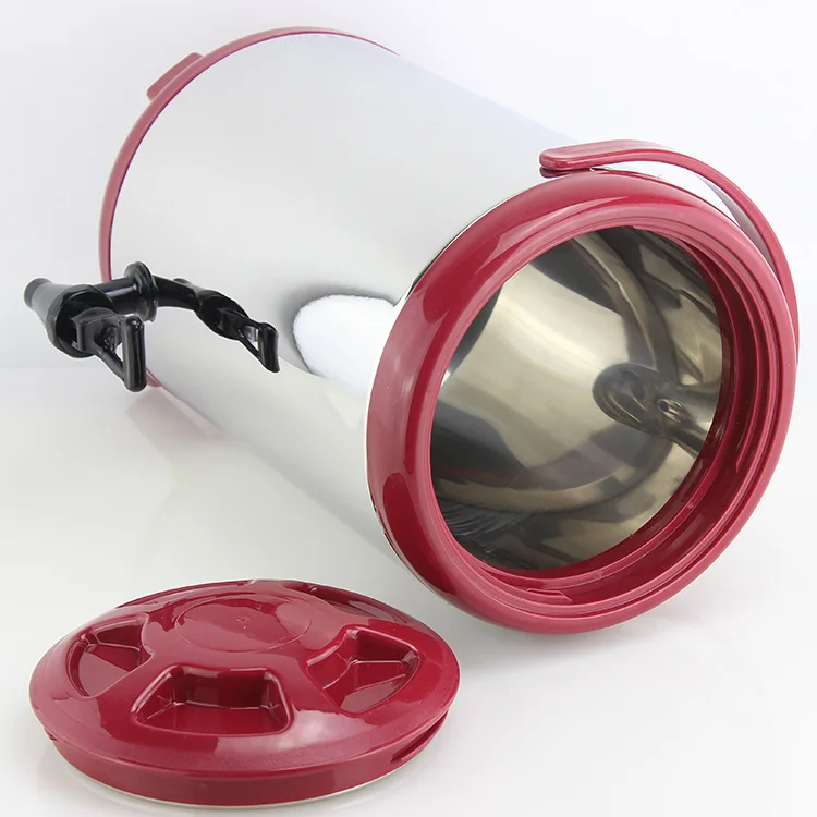 Hot Sale Stainless Steel Insulated Container 12L Milk Tea Insulation Barrel For Hotel