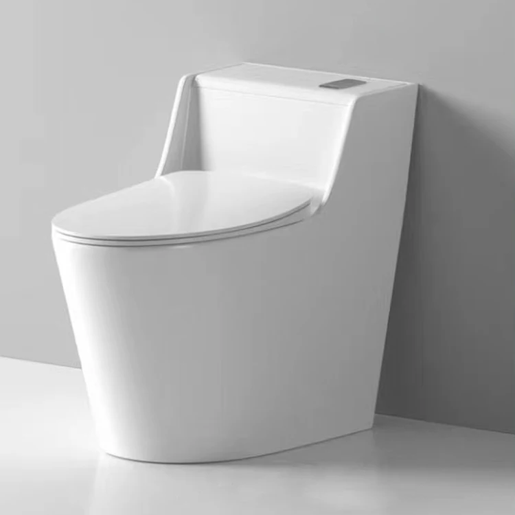 Luxury Design Bathroom Sanitary Ware WC S trap One Piece Ceramic White Color Toilet