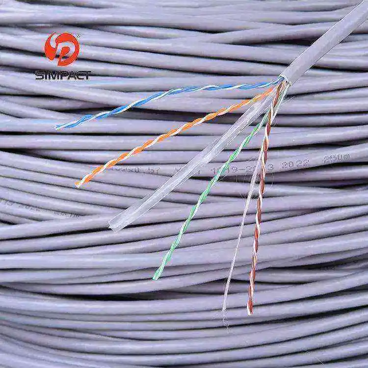 Factory Supply Pvc/Pe/Lszh/Cmp/Cmr Jacket 23Awg Bare Copper Utp Lan Cat 6 Cable Price Commscope Cat6 Cable 1000Ft