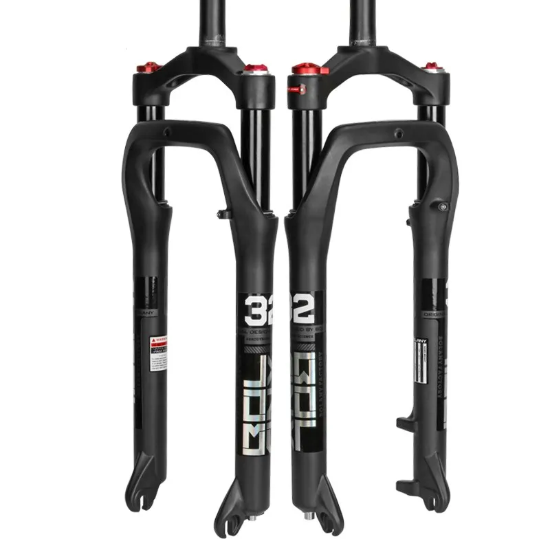 
MTB Snow fork Bicycle Solo Air front suspension Fat 26 inch Aluminum Alloy Manual/Remote control Bike e-bike Wide tire 