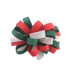 3 inch Christmas hair bows  colorful cute  hair clip  for girls