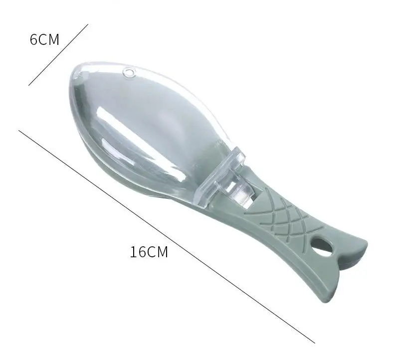 Household Plastic Fish Scaler With Fish Scale Storage Box Creative Kitchen Gadgets