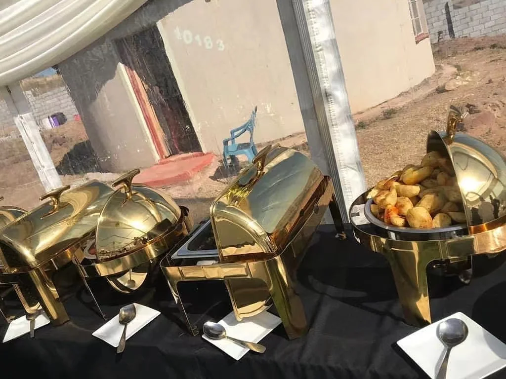 Roll top Design Restaurant Hotel Chafing dish Buffet Gold Display equipment Food warmer Catering Chefing dish set