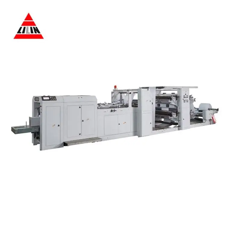 Factory Price Brand New LSD-700B+LST21100R Automatic High Speed Flexo Printing Paper Bag Making Machine
