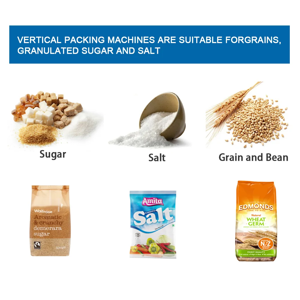 Multi-Purpose vertical filling soya chunks packing machines pouch multihead weigher packing machine for gusset bag