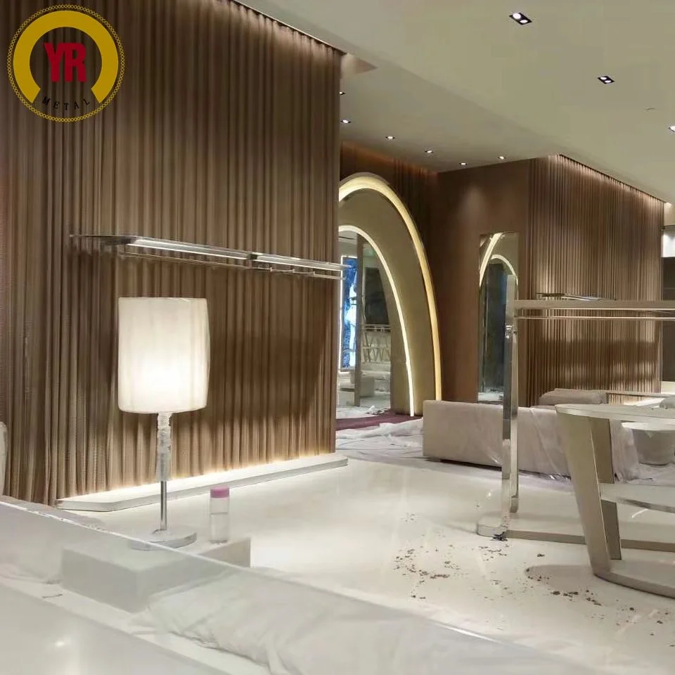 interior wire mesh wall decoration for restaurant hotel design