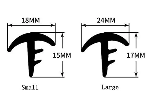 Brown Masonite Premdor Ceco Stanley Door Bottom Weatherstrip Sweep Solar Panels EPDM Rubber Gasket Seal