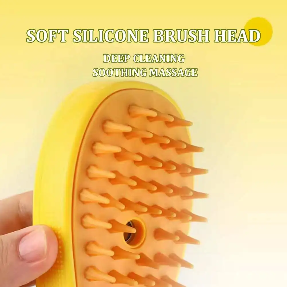 Rechargeable Pet Hair Massage Cat Brush Steamy Comb Dog Self Cleaning Brush Misty Cat Spray Steam Brush Multifunctional 3 in 1