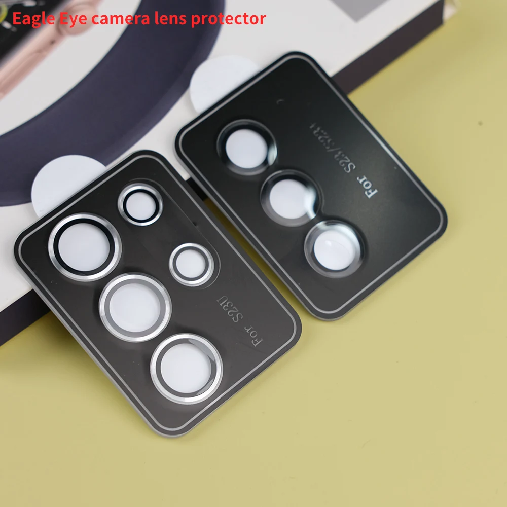 Metal Ring Eagle Eye Camera Lens Protector for Samsung Galaxy S23 Plus Camera Lens Protector for Galaxy S23 Tempered Glass