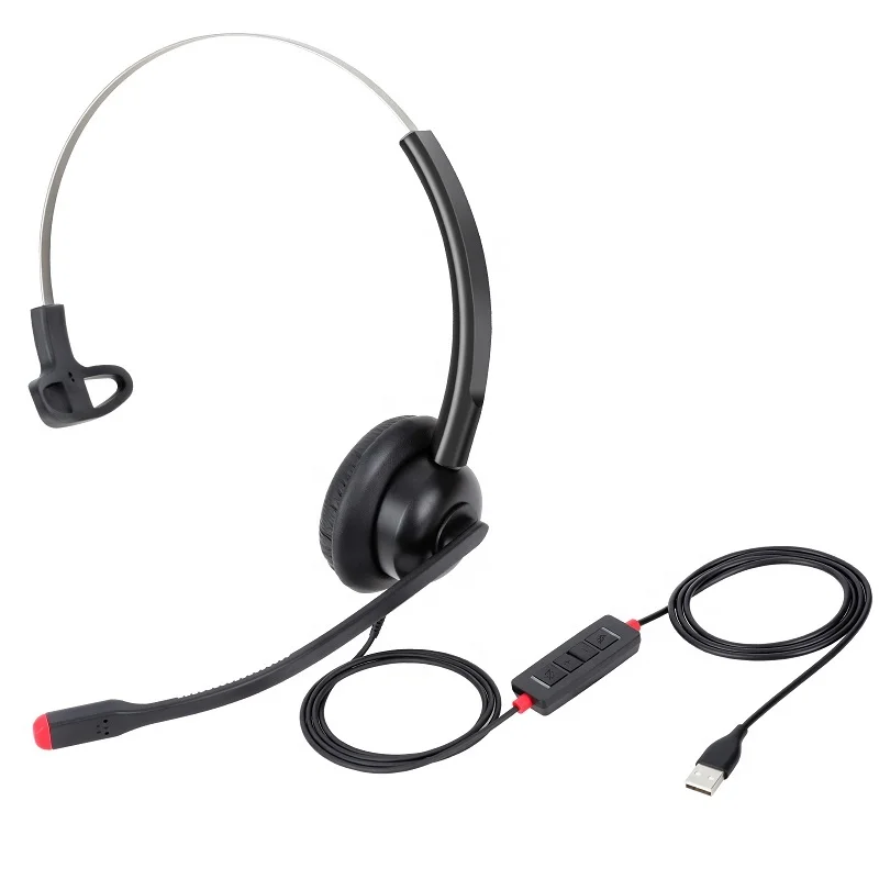 USB Computer Headset Headphone with Mic for Call Center