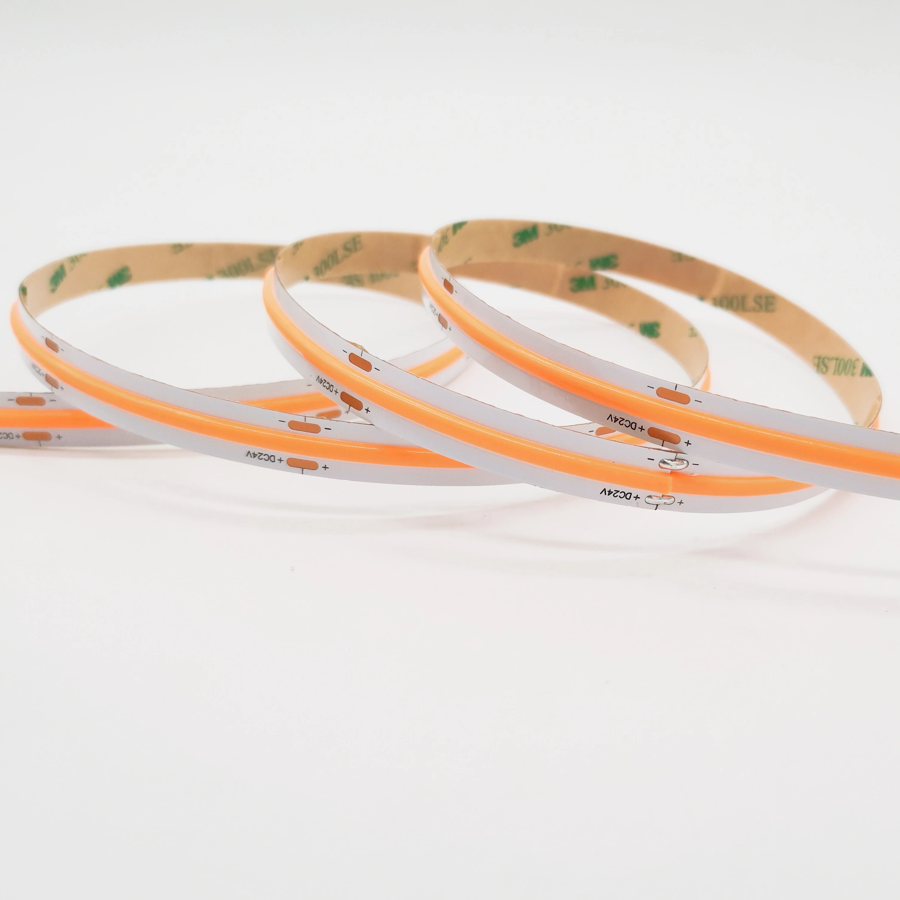 high density IP20 24v 12v car flexible light stripe 480 leds orange rgb cob  led  strip light