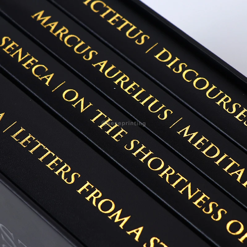 Hardcover Novel Books Multi-colored Stenciled Sprayed Edges Custom Embossed Leather Cover Sewing Bound Book Printing