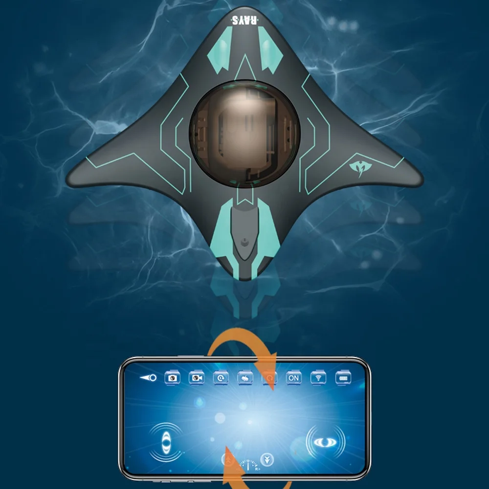 Wifi APP Control Submarine Toys with camera 0.3MP Phone Connect Mini Underwater photography RC boat Toys