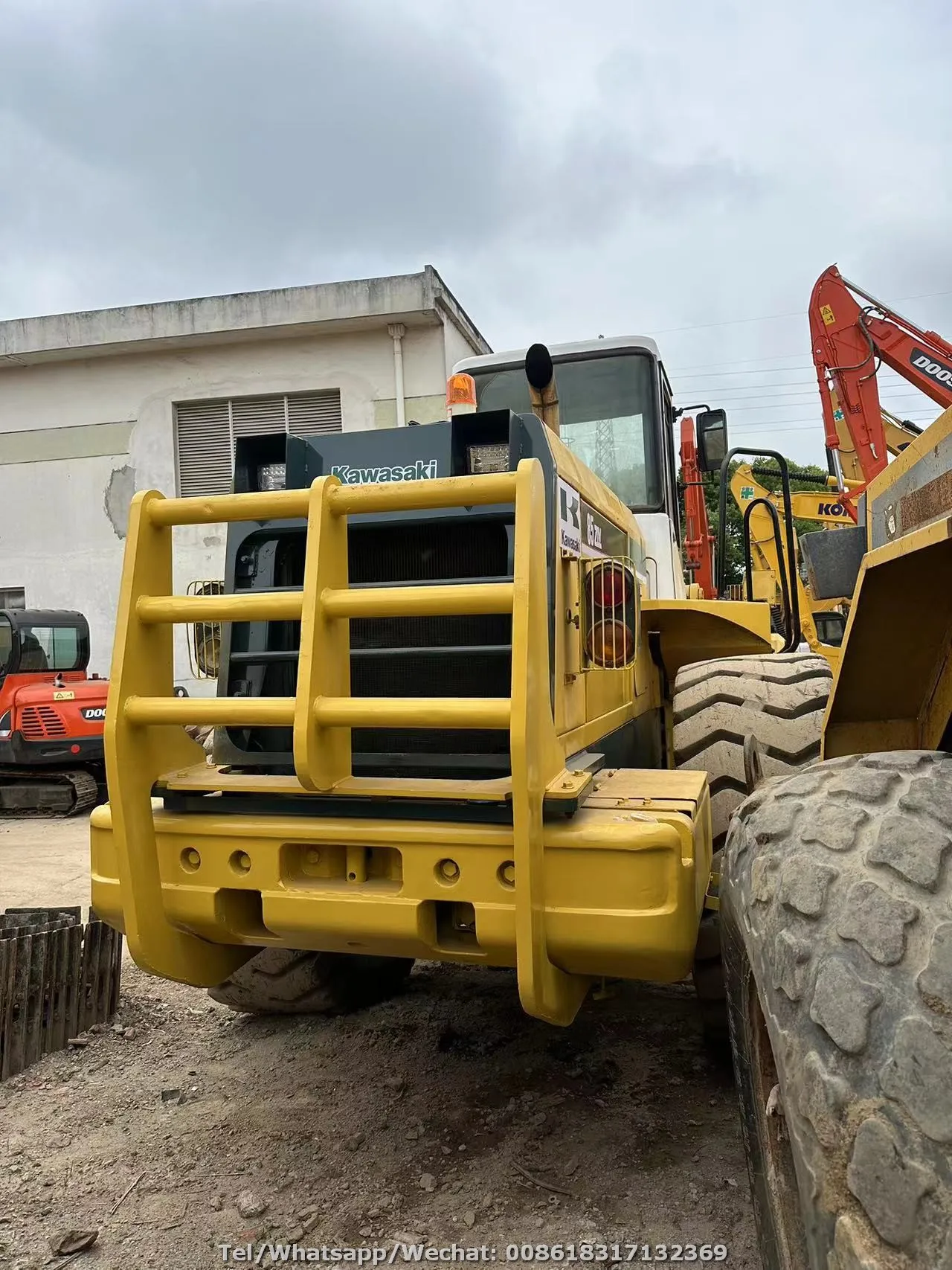 Used kawasaki 85Z 5 ton 3.5CBM Bucket Wheel Loader Made in Japan Kawasaki Front Discharge Loader