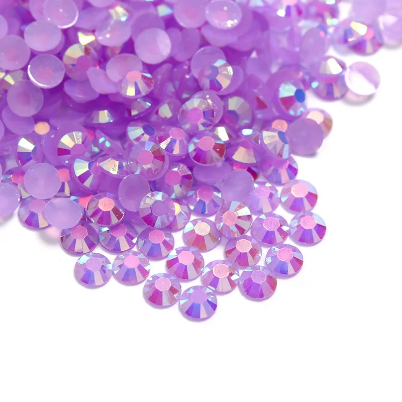 High Quality Jelly AB FlatBack Rhinestones Resin Flat back Rhinestone Bulk for DIY Gift Mugs