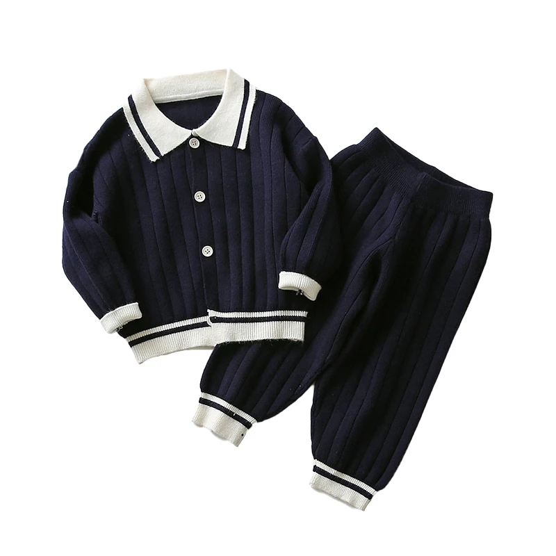 
Winter new style baby clothes Korean style baby knitted pants set 