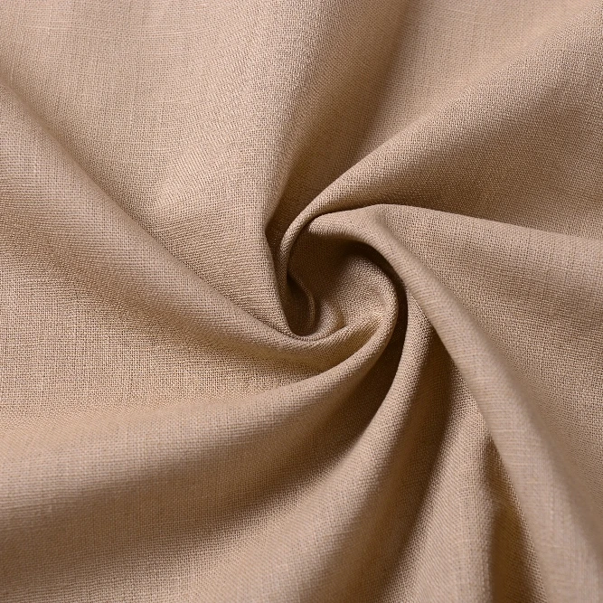 2022 HOT Product 55% Linen And 45% Cotton Mix Plain Dyed Custom Color Fabric For Fashionable Suit Density 44*38 Yarn 8*8