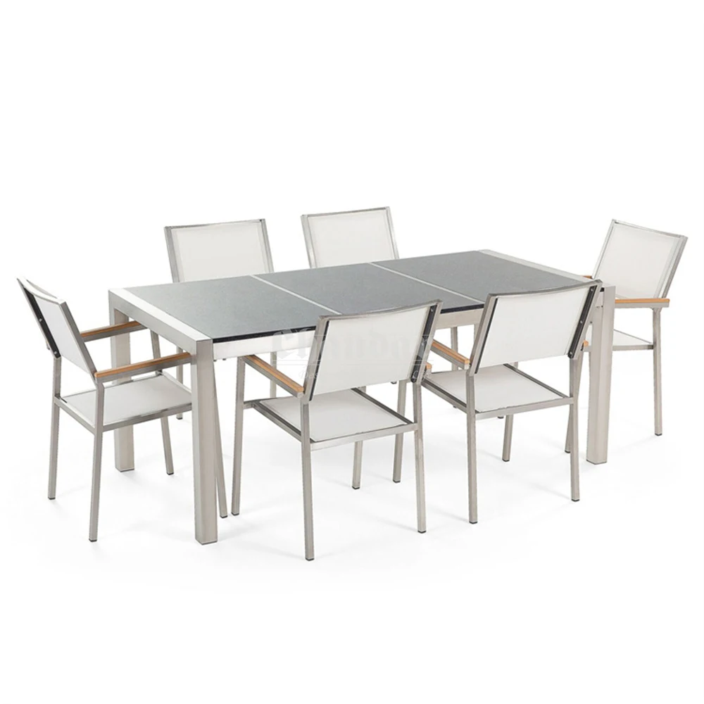 Открытый набор стол и стул из нержавеющей стали наружные стулья из нержавеющей стали стул со столом