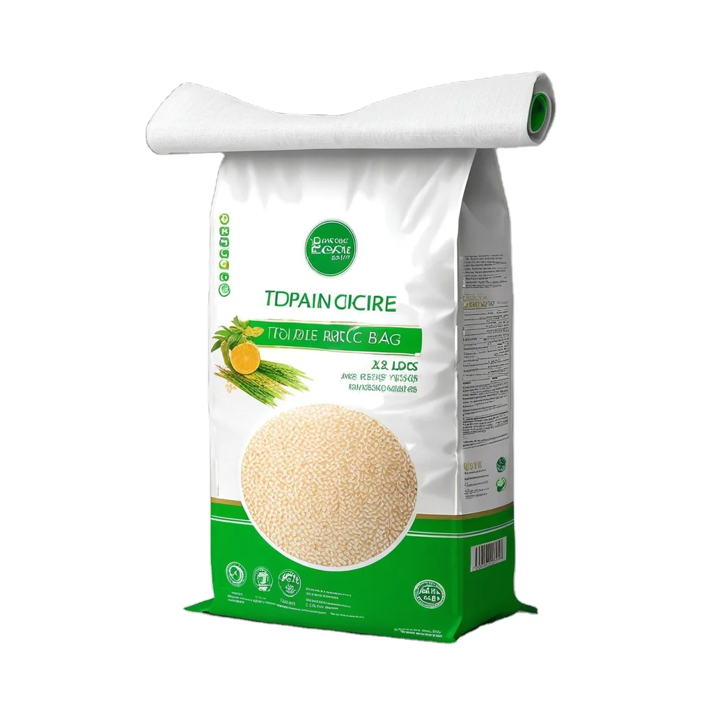 10kg 25 Kgs  50 kgs Food Grade Empty Transparent Fabric Plastic White Pp Woven Sugar Rice Sack Bag