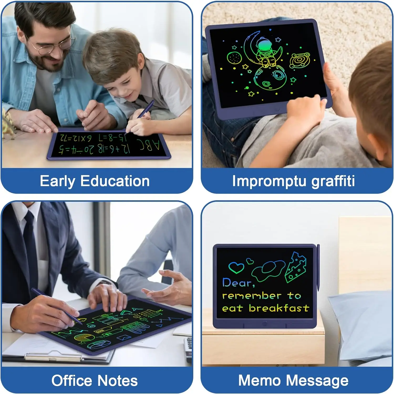 Digital Drawing Electronic Handwriting Pad Graphics Board Kids Writing Board LCD Writing Tablet 15 inch for Children