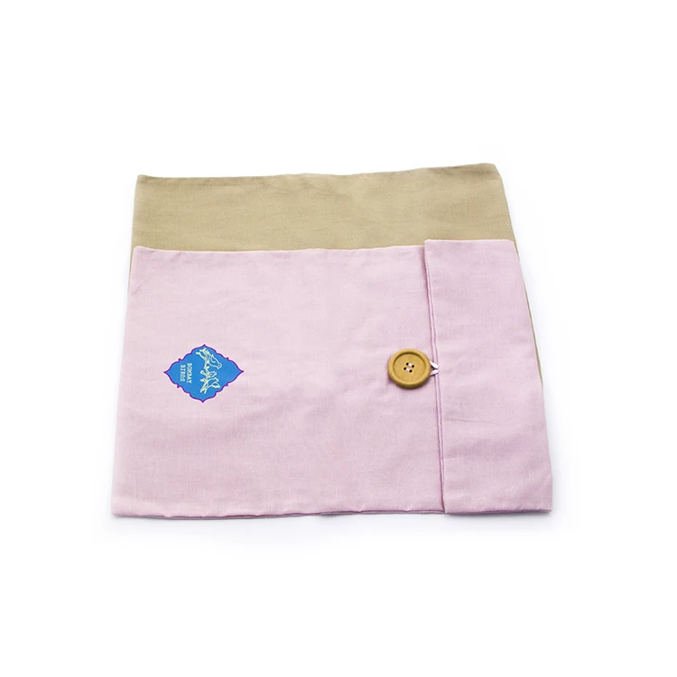 Eco Friendly Custom Logo Muslin Envelope Gift Packing Cotton Flap Envelope Dust Underwear Bag