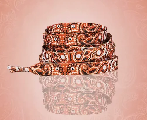 High Quality Flat Shoe Laces Cashew Flower Tie Dyed Shoe Laces Colourful Shoe Laces Made In China Factory