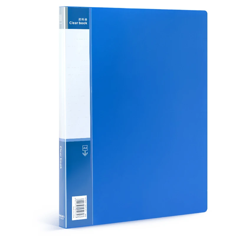 30-Page Ring Binder Presentation Book with PP & PVC School Document Bag Box & Pocket Pattern Artwork Document Display Book