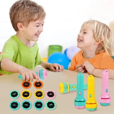Early Educational Portable Torch LED Light Toy Mini Story Flashlight Projector Toy For Children