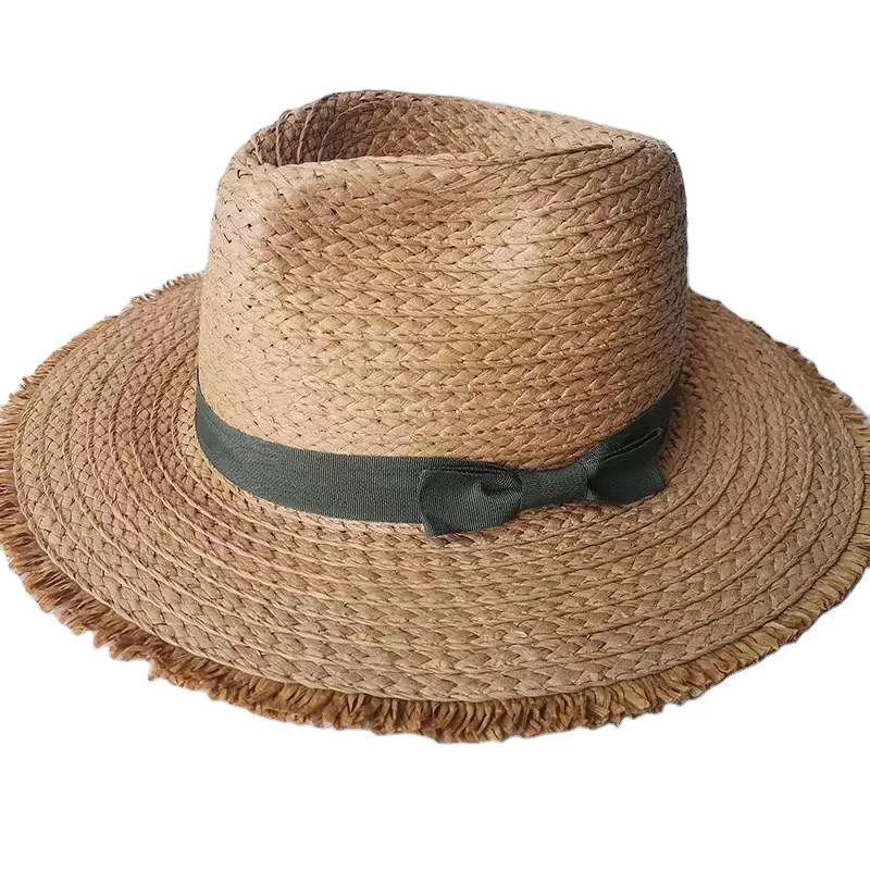 custom wholesale fashion custom men unisex sunhat   unisex  cool cowboy outdoor straw hat manufacture