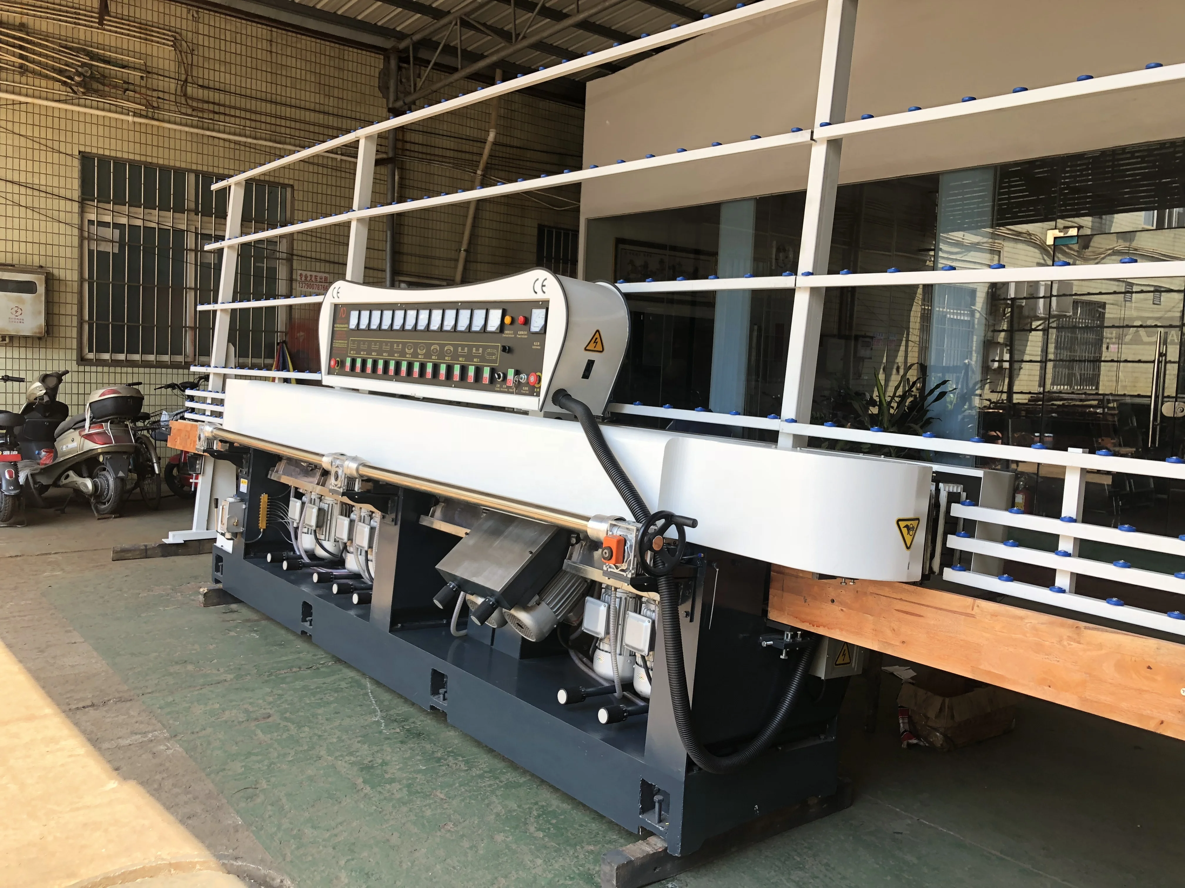 CE Vertical glass edging polishing machine for glass straight edge
