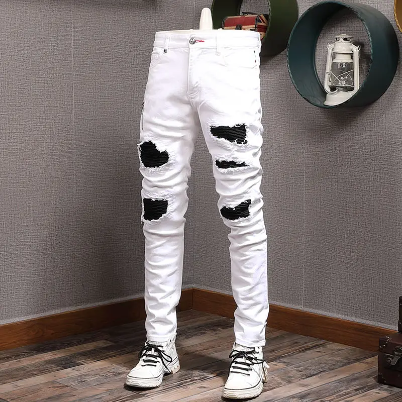 2023 New men and women Jeans Business Straight Sleeve Elastic Loose Retro Wash High End men and women Jeans Factory Direct Sales