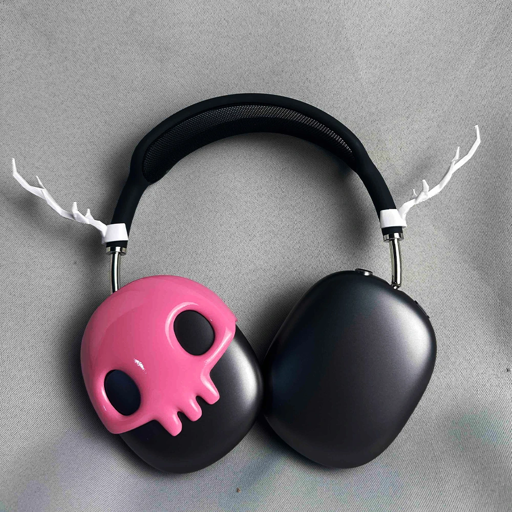 Пользовательские милые черные гальванические насадки для наушников Airpods Max из смолы SA 3d сервис печати