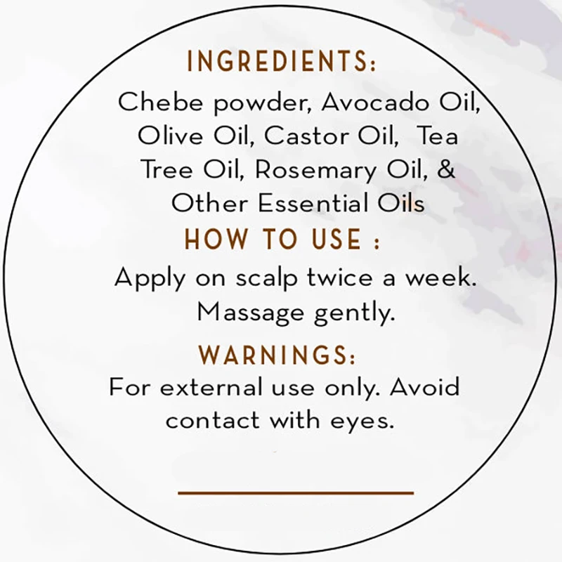 BLIW Private Label Anti Hair Loss Thickening Repairing Nourishing Conditioner Avocado Oil Hair Growth Serum Hair Chebe Oil