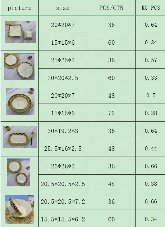 wholesale ceramic dinner set decorative plate set with gold details for home decoration party wedding kitchen