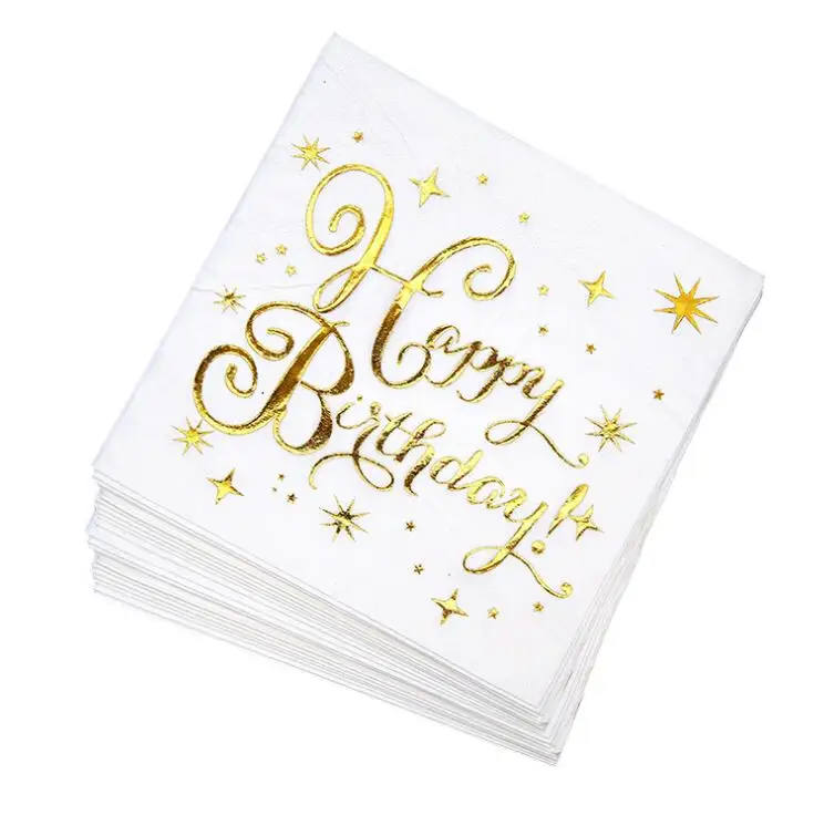 Birthday Party Supplies  Gilding  Disposable Paper Tableware kit Party Decorations for Kids