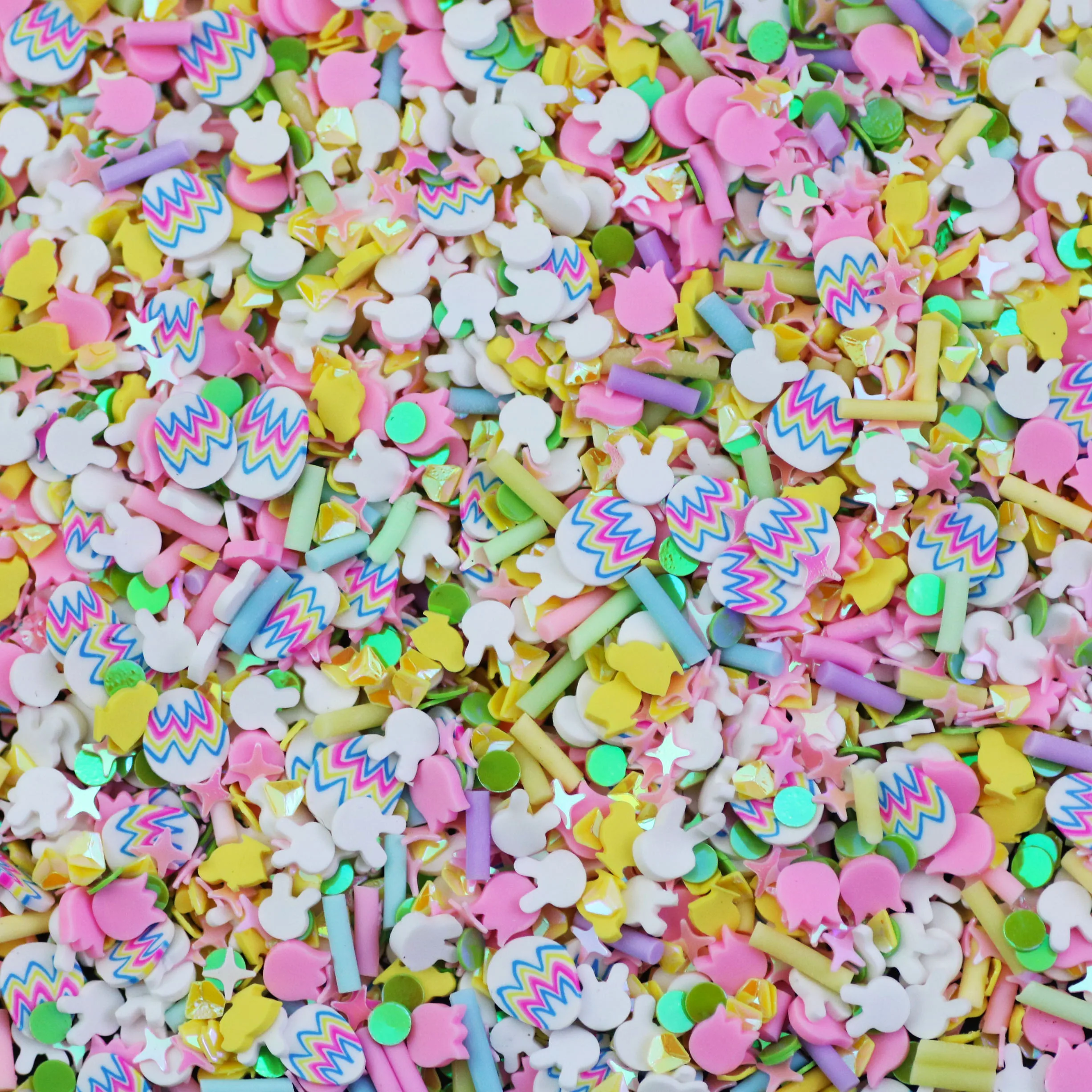 500 г белые яйца кролика цыплят тюльпаны пасхальные посыпки полимерной глины разбрызгивают Ломтики Для слайма