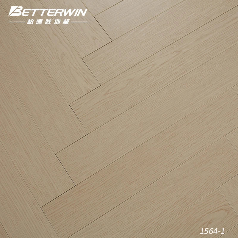 Affordable Anti-Slip Wood Design Hdf Laminated Flooring With Herringbone Pattern
