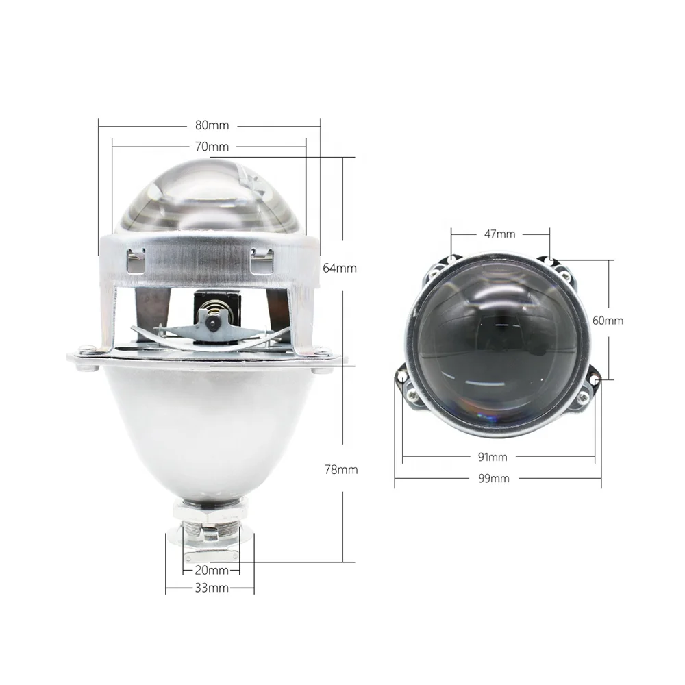 Автомобильная фара TAOCHIS, 3,0 дюйма, Биксеноновая фара, линза проектора для автомобиля, мотоцикла, передняя фара, Лампа H1, лампа, универсальная модификация фар