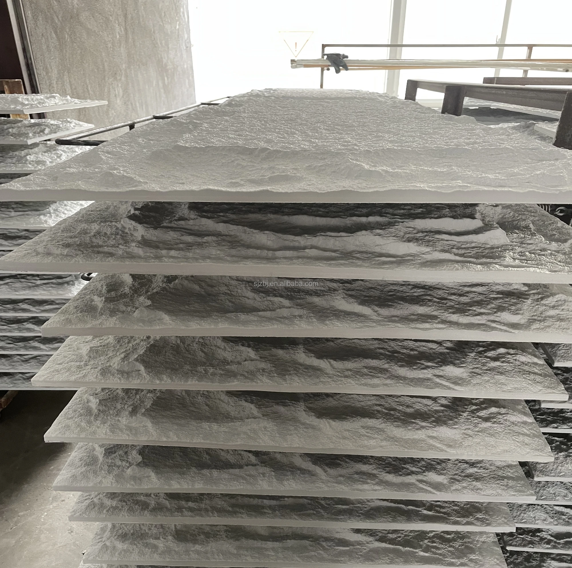 BAIJIN 3D Wall Panels Interior Wall Flexible Decor Industrial Style PU Faux Mushroom Stone Wall Panel