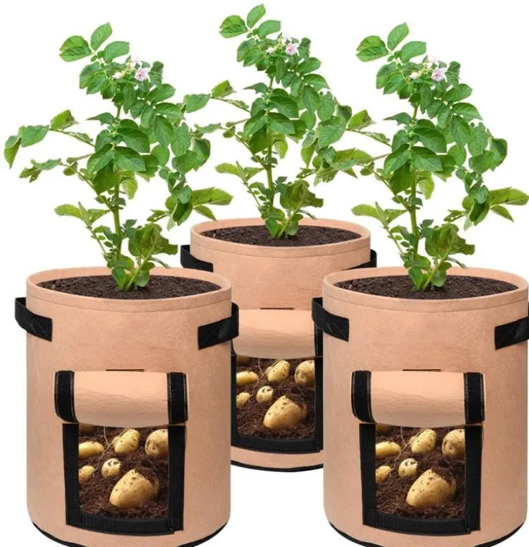 Vegetable felt growing bag Potato growing bag Environmental 7 gallon garden felt  growing bag