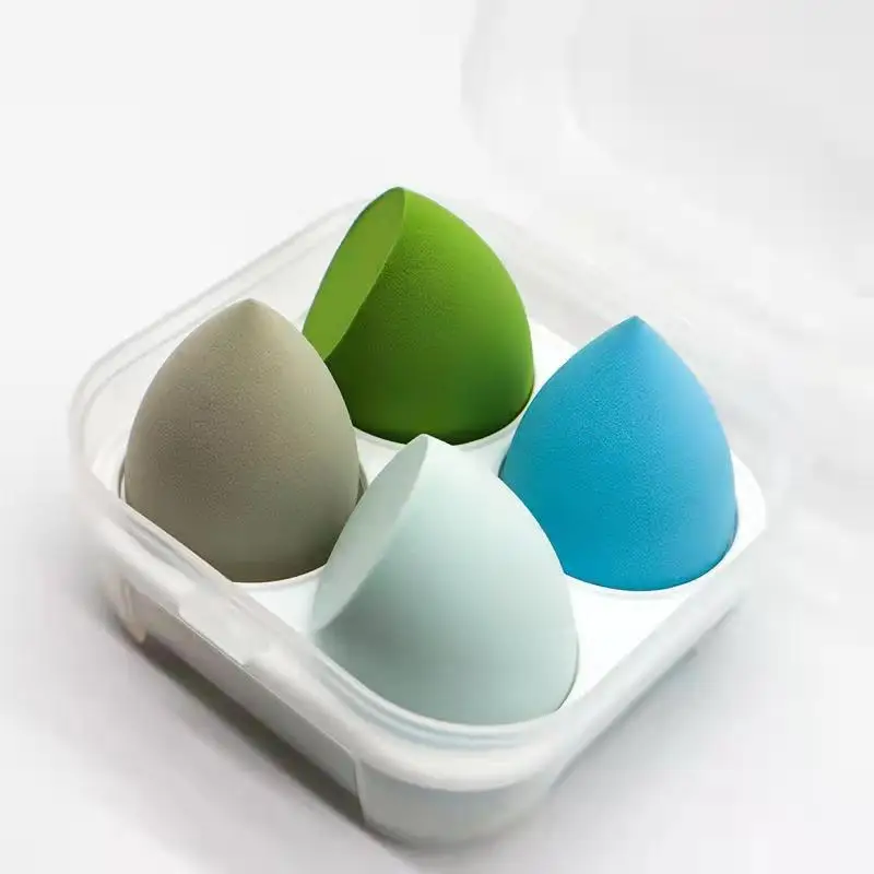 Wholesale new hot Amazon popular makeup sponge portable Beauty Egg with Egg Case Powder Puff Makeup Sponge for Powder Cream