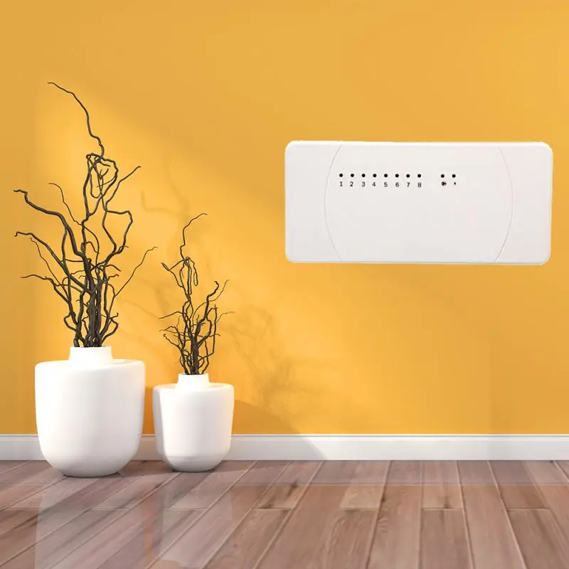 Wireless Room Heating Thermostat Zone Central Control Box for Thermal Actuator Pump Boiler Manifold Motorized Valve 433/868mhz